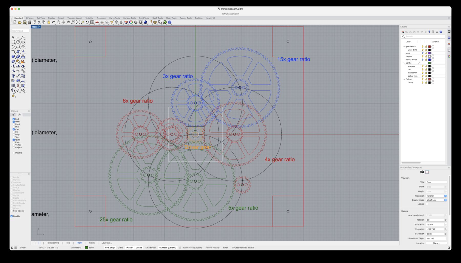 Test Gearbox Design