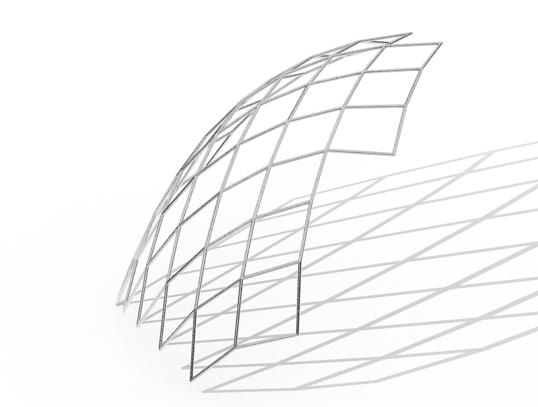 Render of the parametric trellis