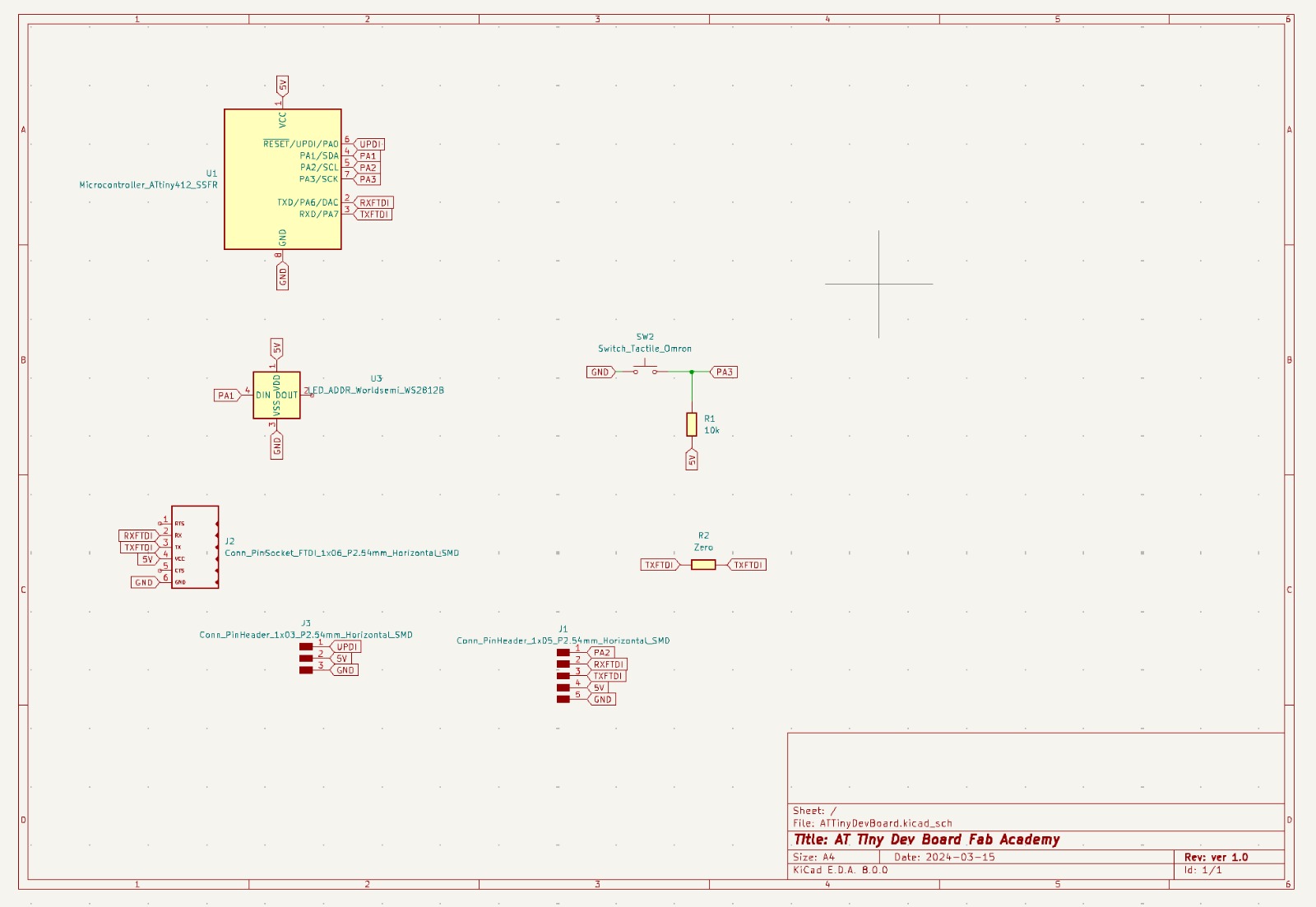 ATtiny Schematic