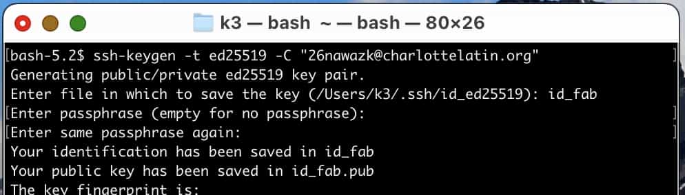 Generating SSH keys