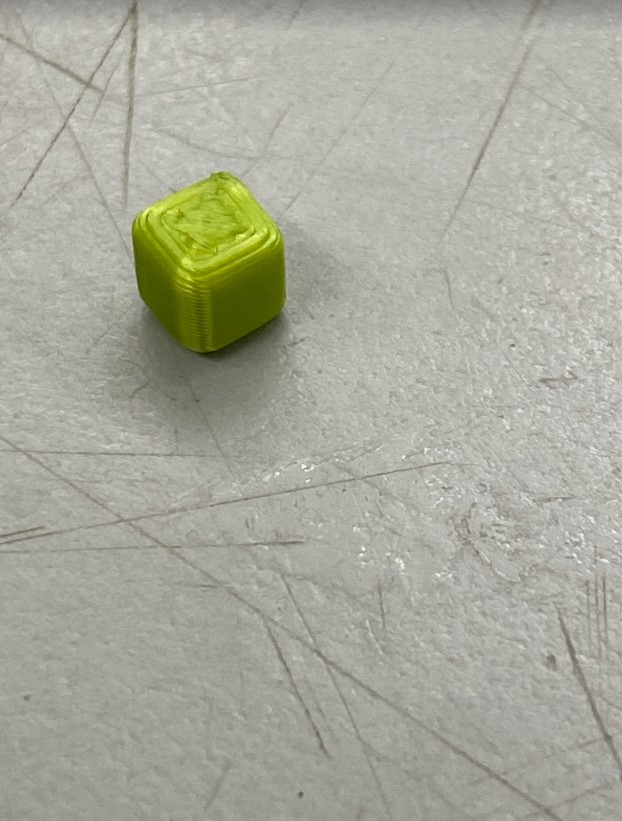 Proof of concept print of a cube designed in Gravity Sketch