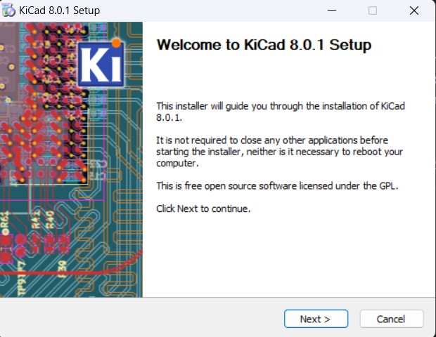 KiCAD installer