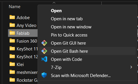 Open Git Bash