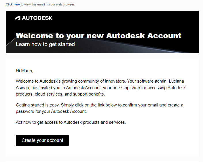 invitation from Autodesk