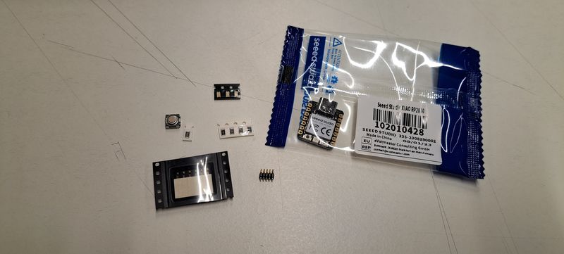 Picture of the components that will be added to the board.