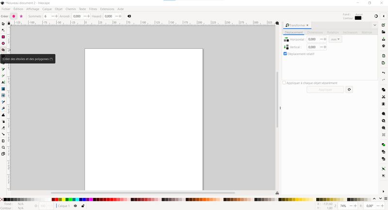 Printscreen of Inkscape's polygon tool.