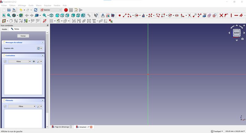 Printscreen of the Freecad sketch tools options.