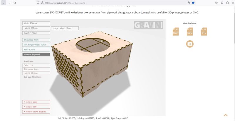 Picture of the 3D box design.