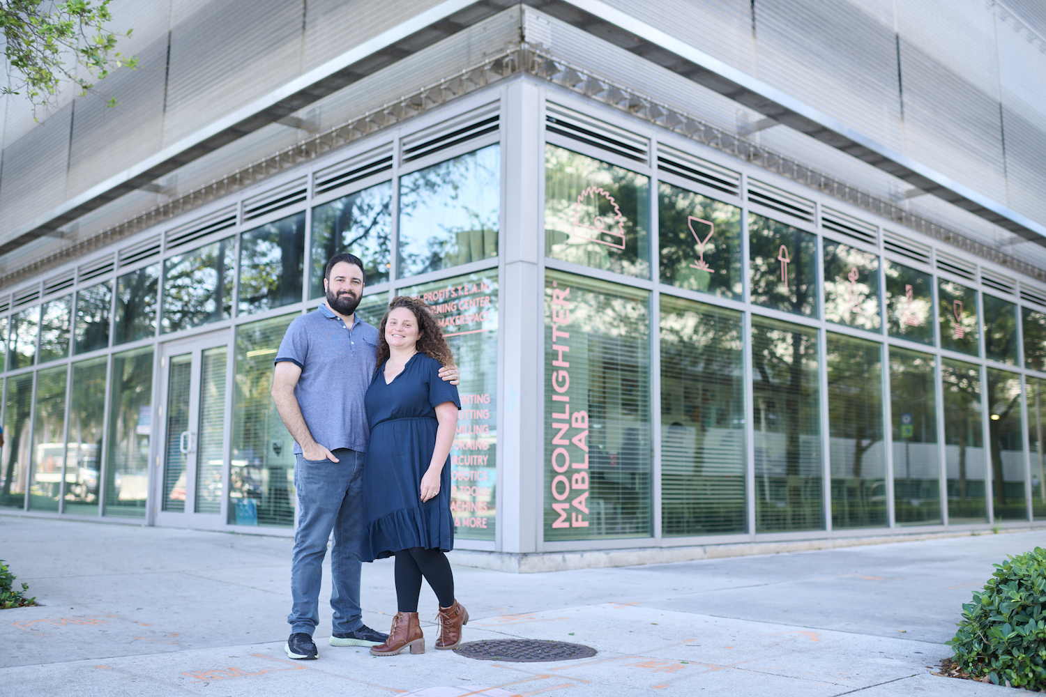 Tom and Daisy at Moonlighter FabLab