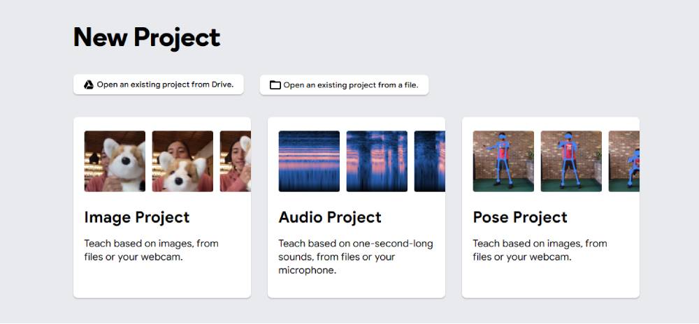 Teachable Machine Interface