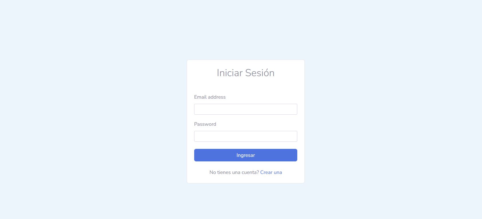 Create Account Screen