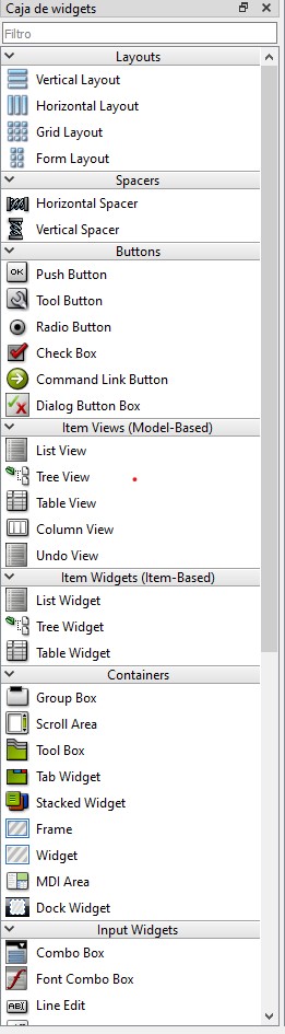 QtDesigner Widget Box