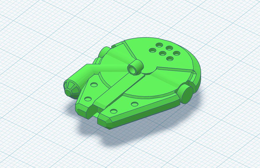 Importing the Millennium Falcon STL into Tinkercad
