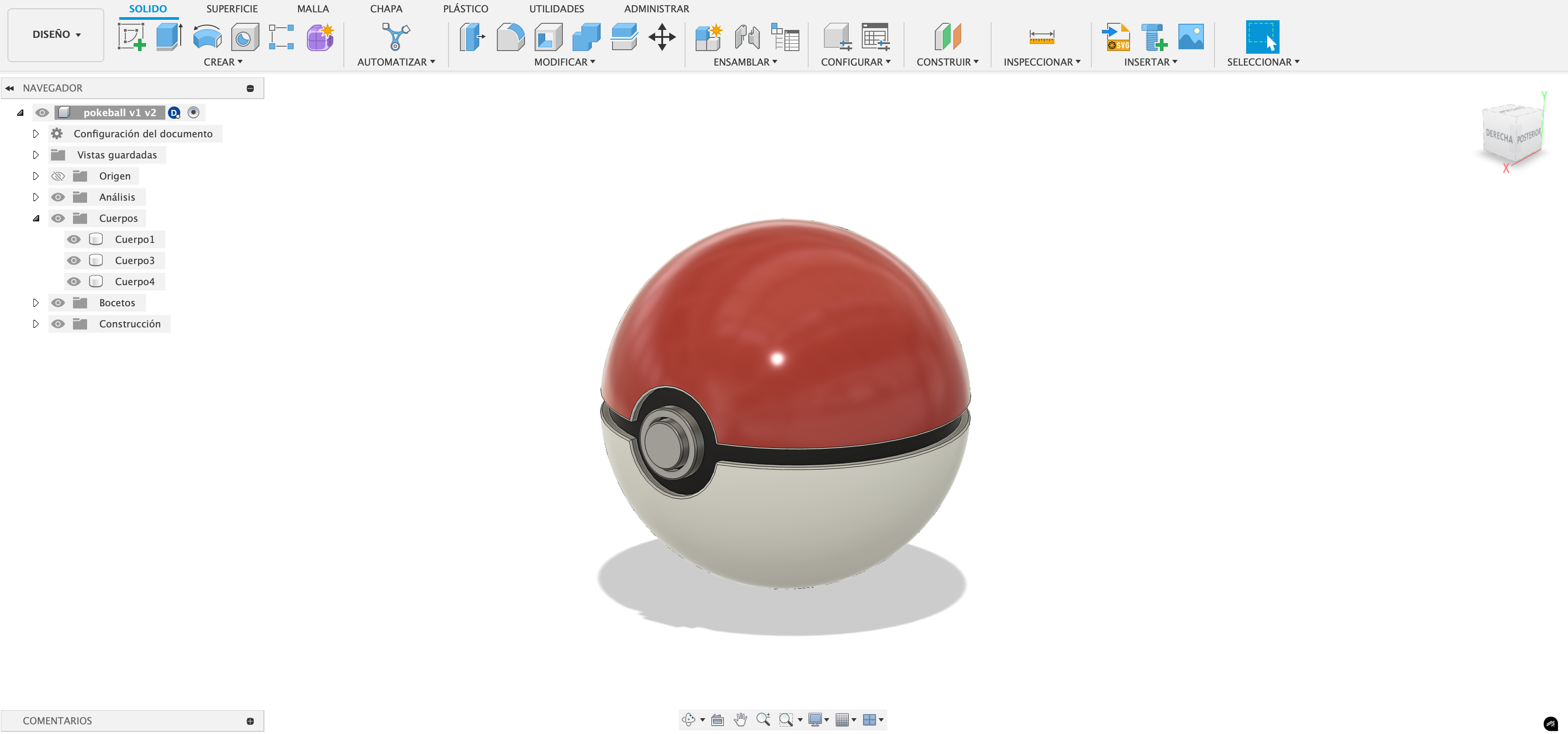 Pokéball F3D in Fusion 360