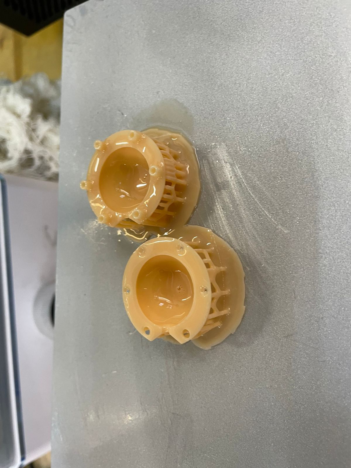 Printed Pokéball mold before casting 1