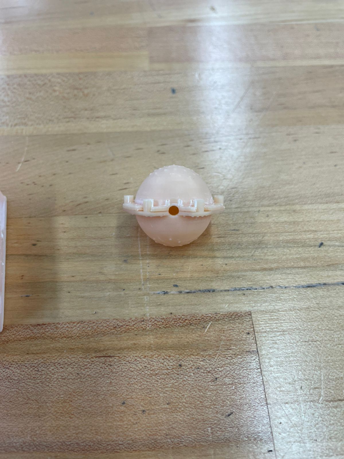 Printed Pokéball mold before casting4