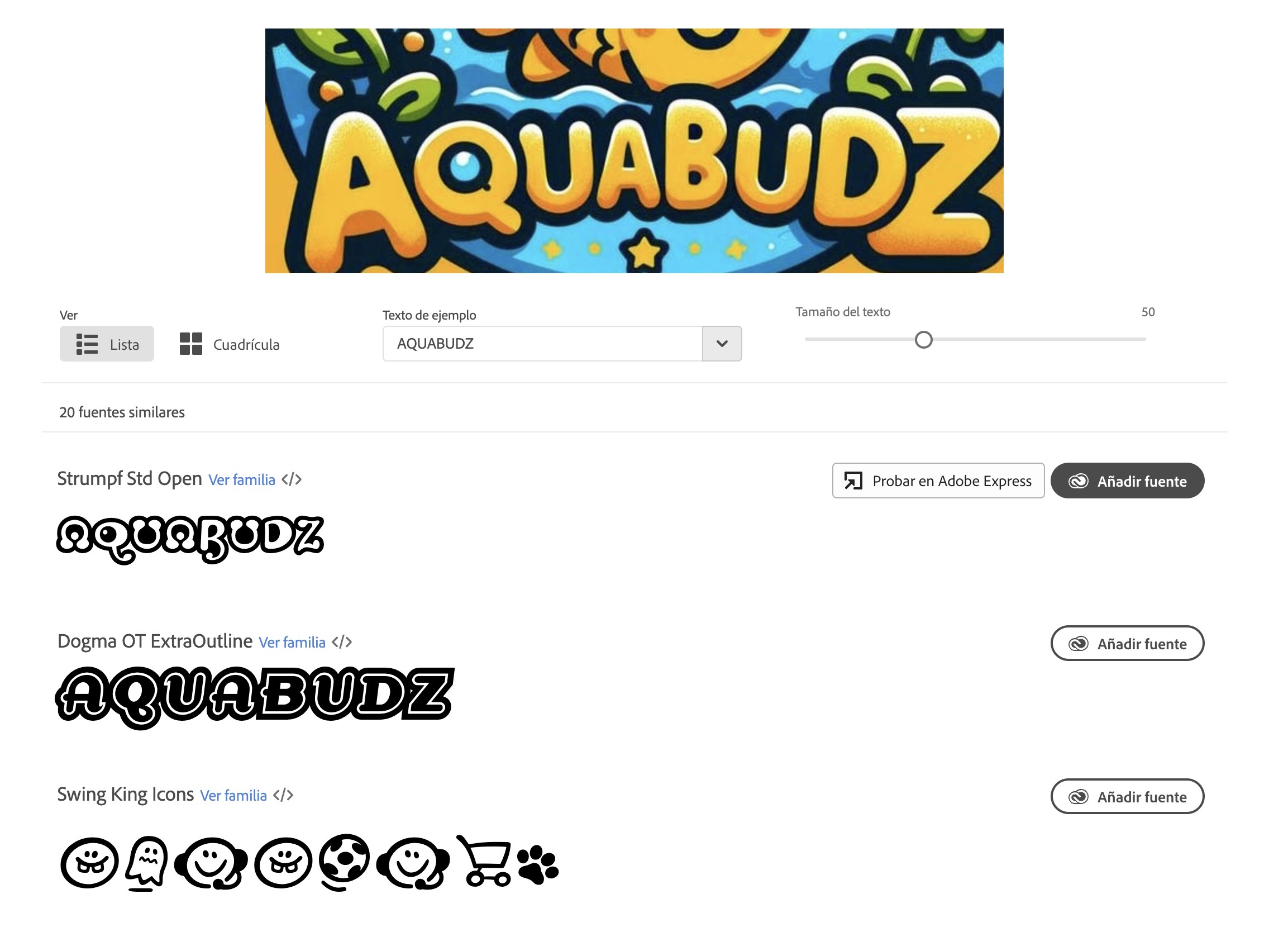 Font Used for AquaBudz