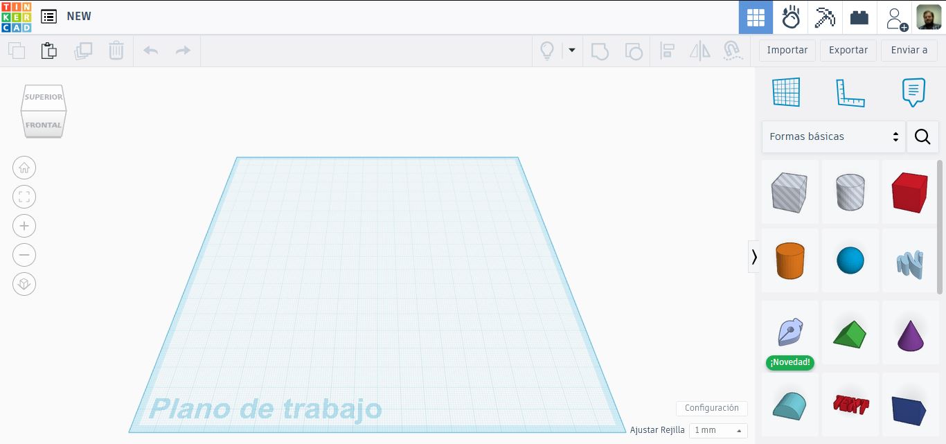 Tinkercad Interface