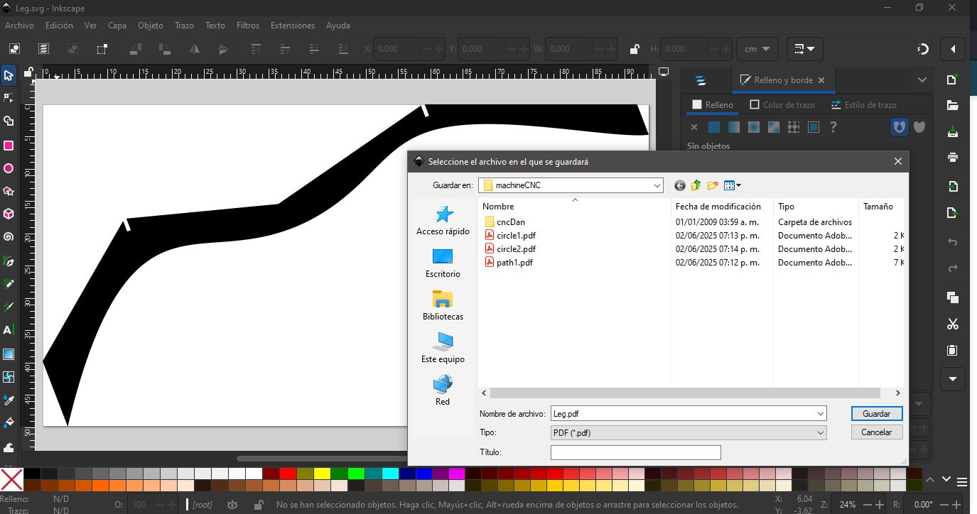 SVG opened and exported as PDF in Inkscape