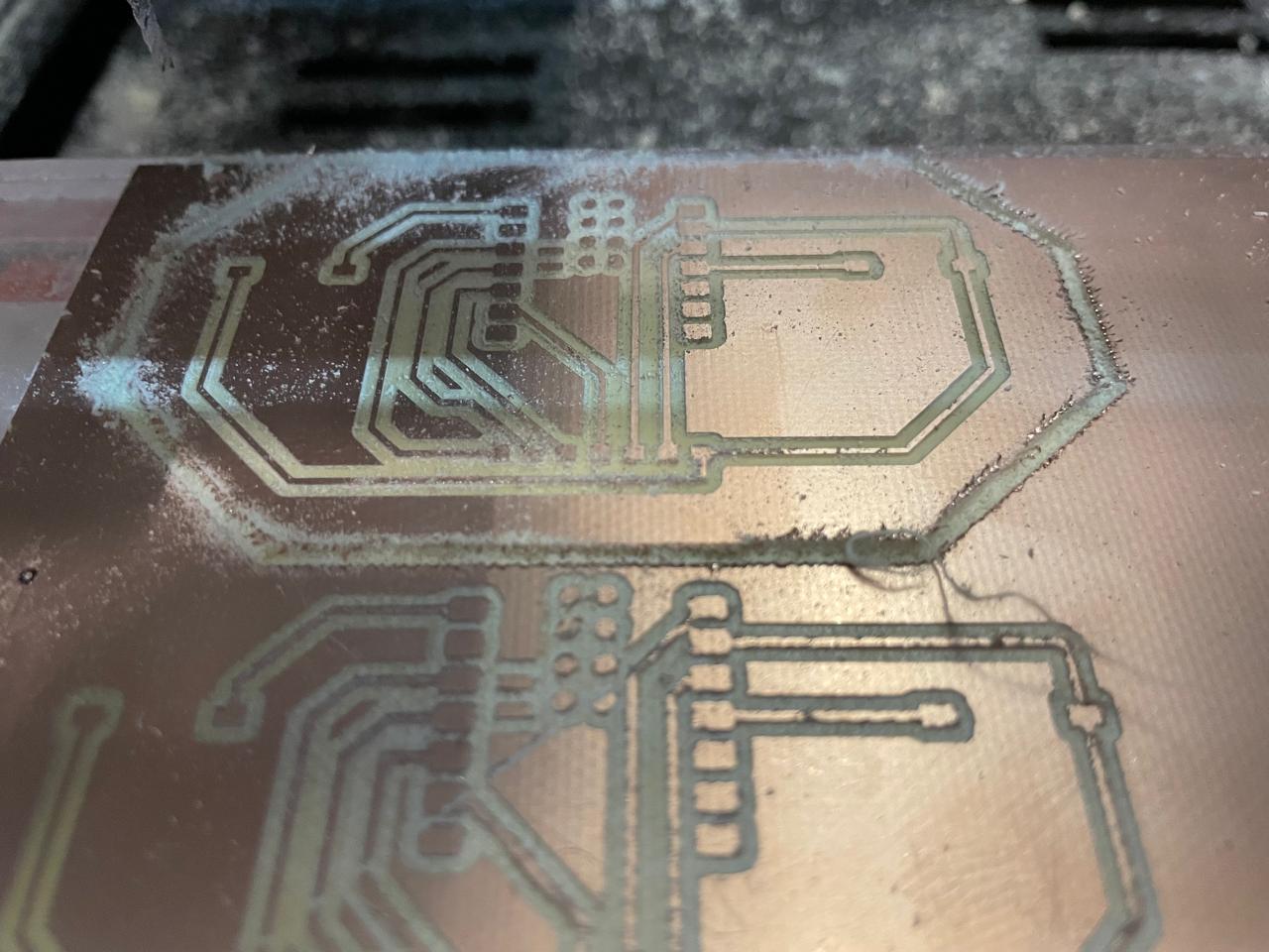 Controller board prepared for milling
