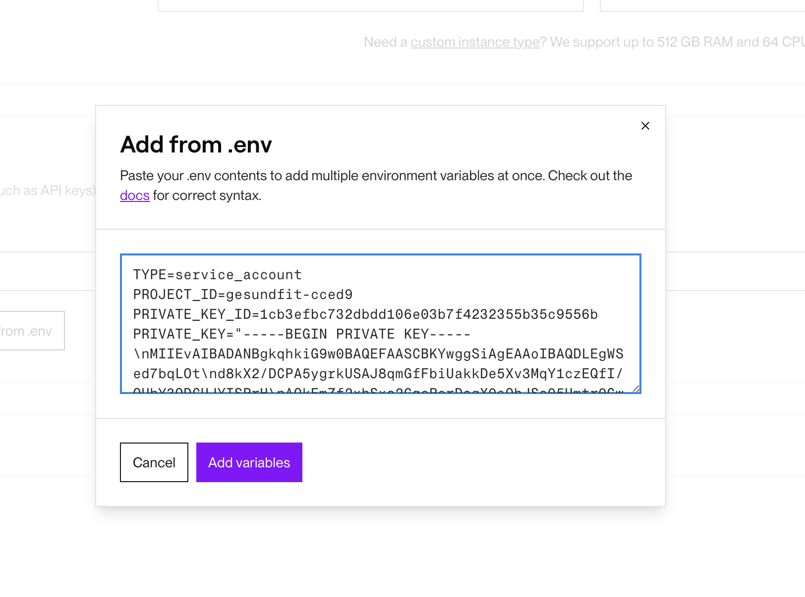 Copy the SSH link