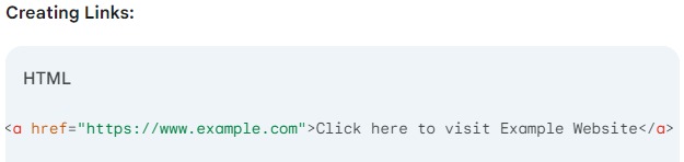 html creating links