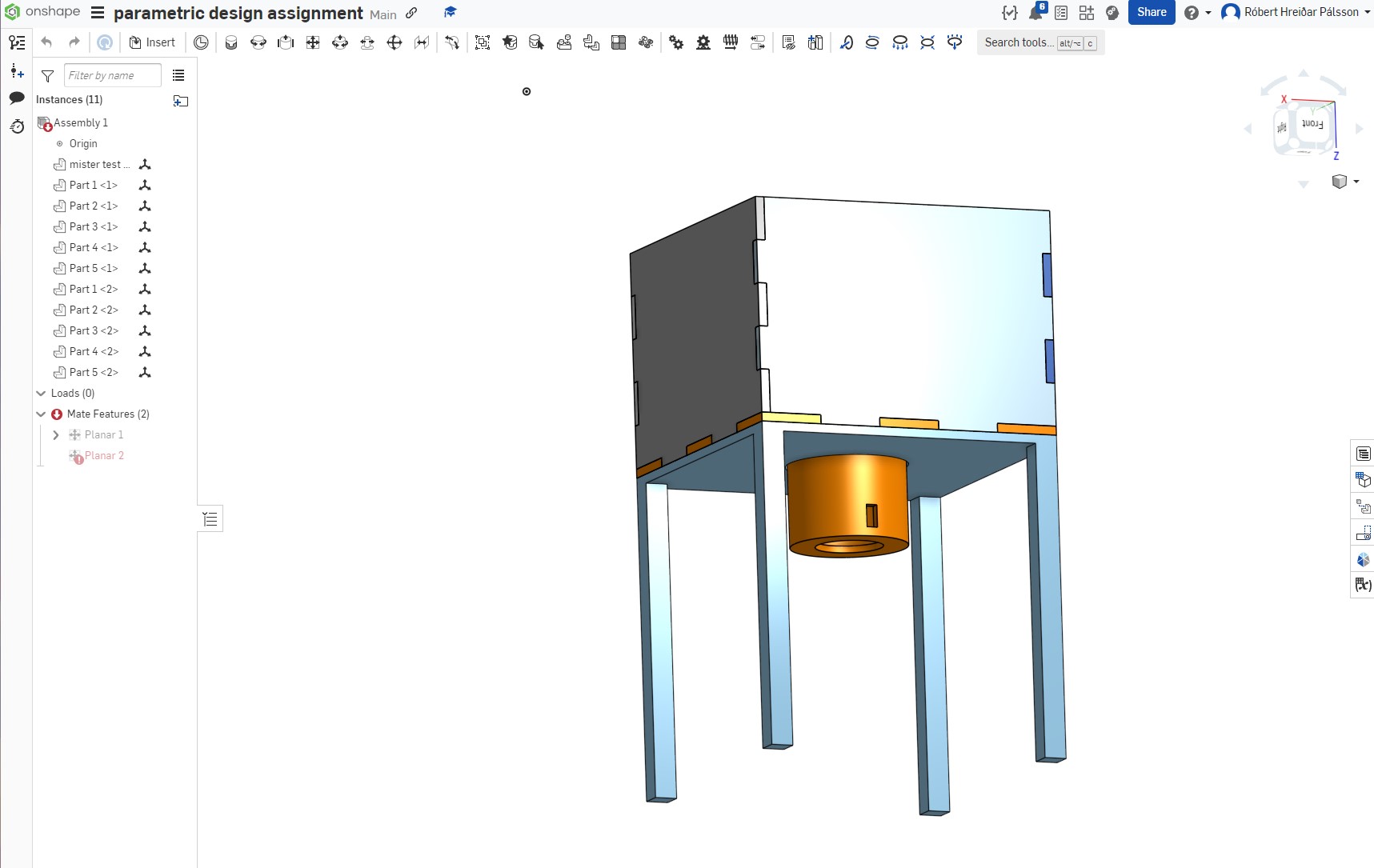 test platform with stand