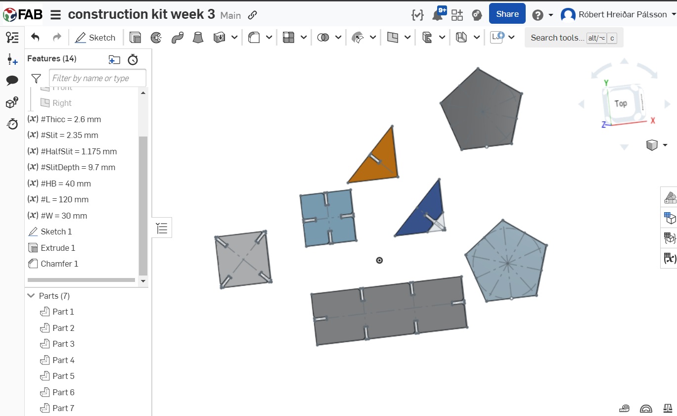 Construction kit pieces