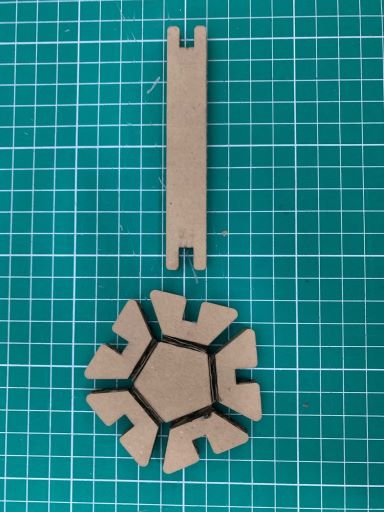 Test cut result using 6.5 mm cardboard