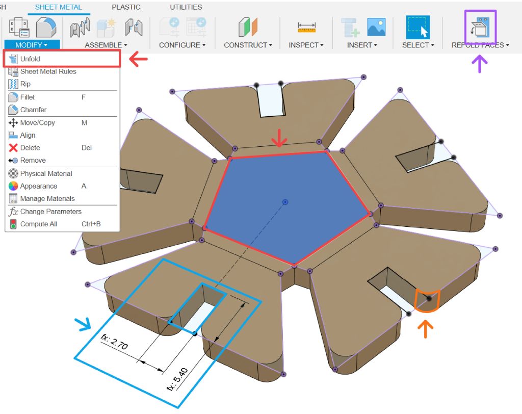 Extrude and convert to sheet metal