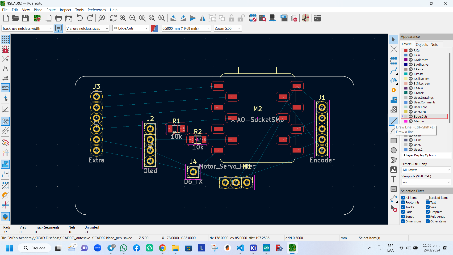 KiCAD-PCB-edge