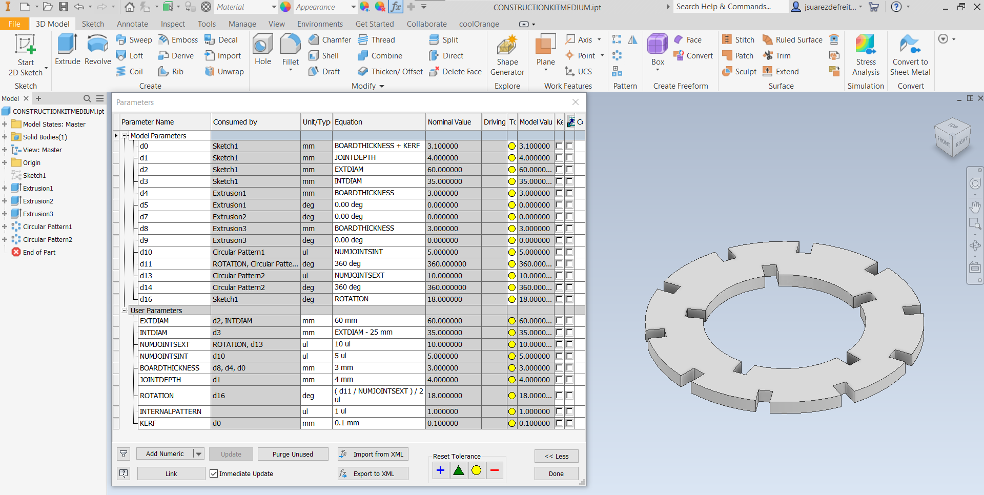 INVENTORPARAMETRIC