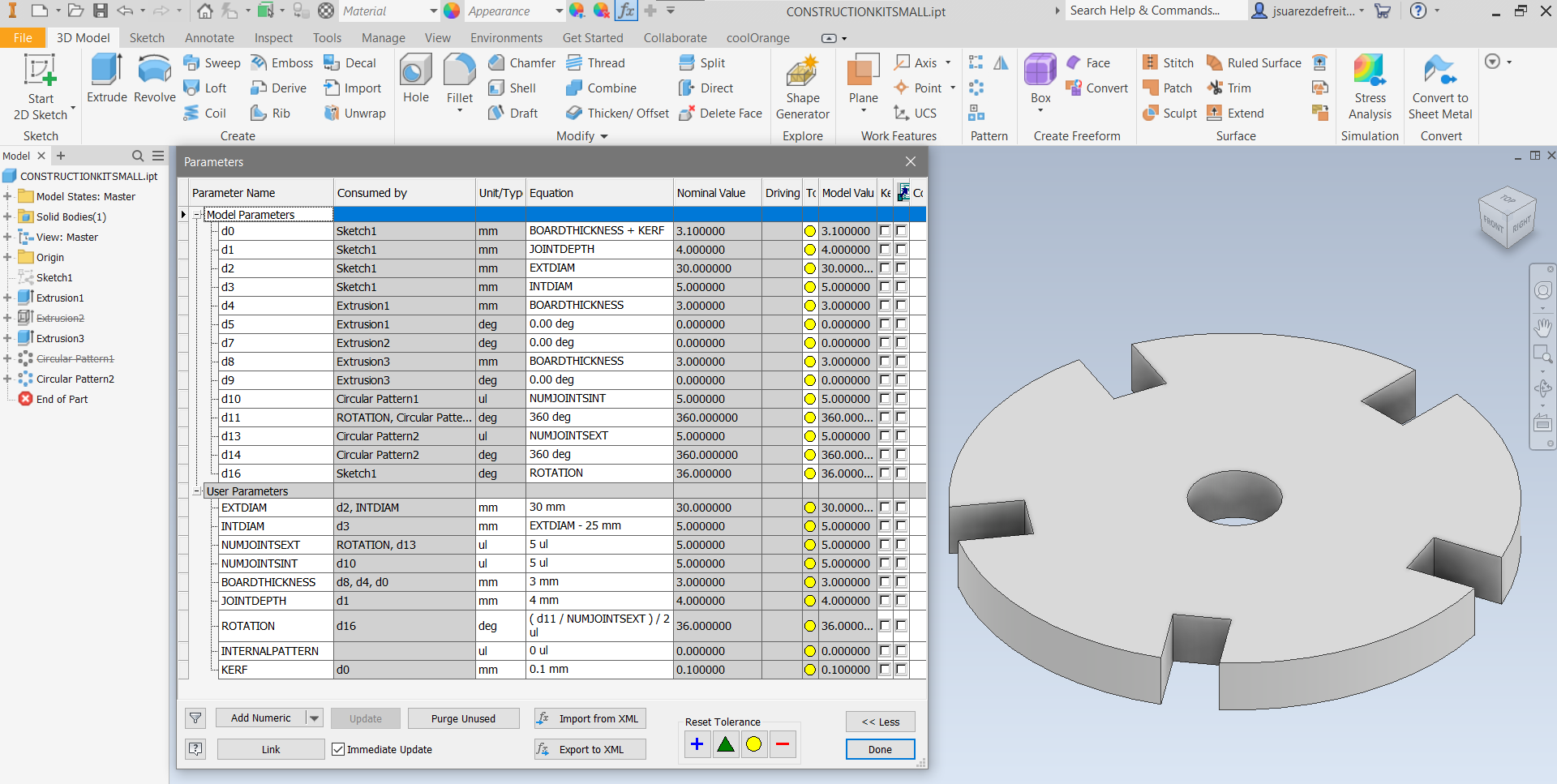 INVENTORPARAMETRIC