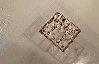PCB manufactured on circut plotter in Fablab Amsterdam