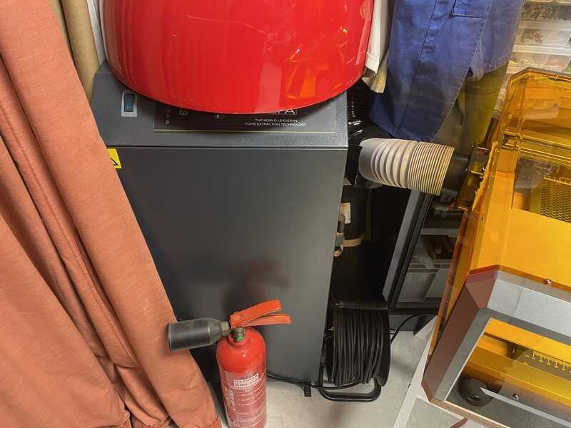 extinguisher and fume extractor