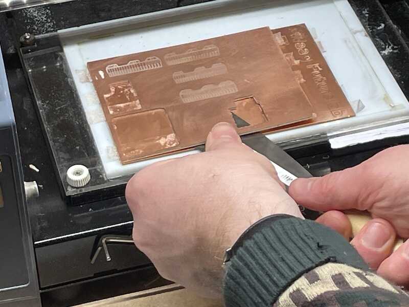 prepare PCB by removing it from the sacrificial layer