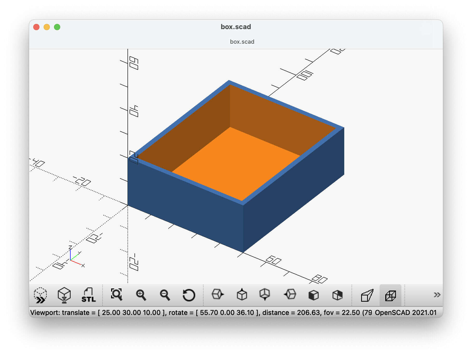 Render window (just an instance of OpenSCAD without the editor)