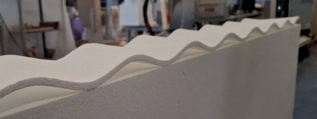 Sample foam cut