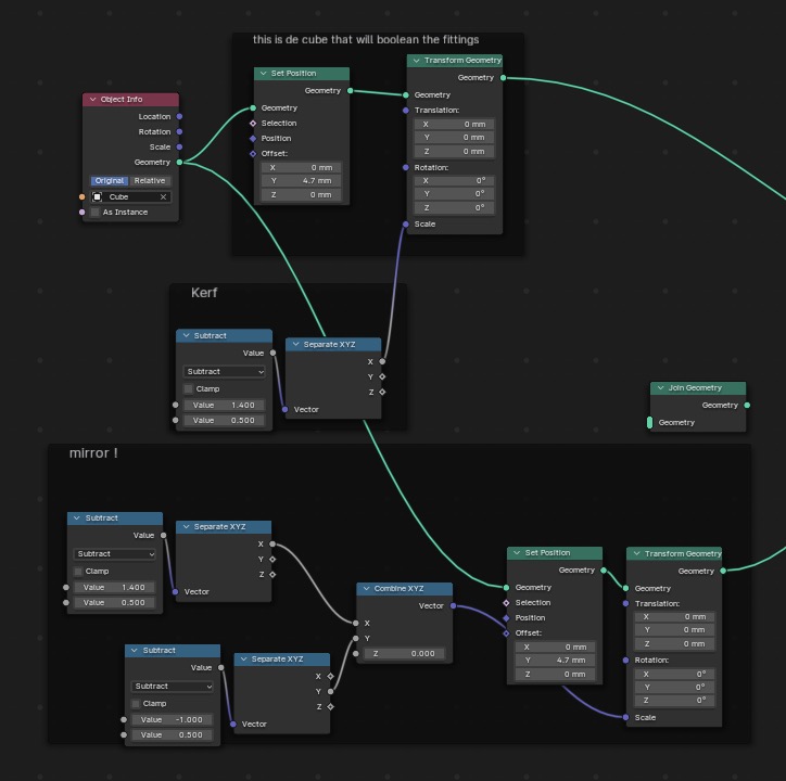 Kerf Blender Nodes