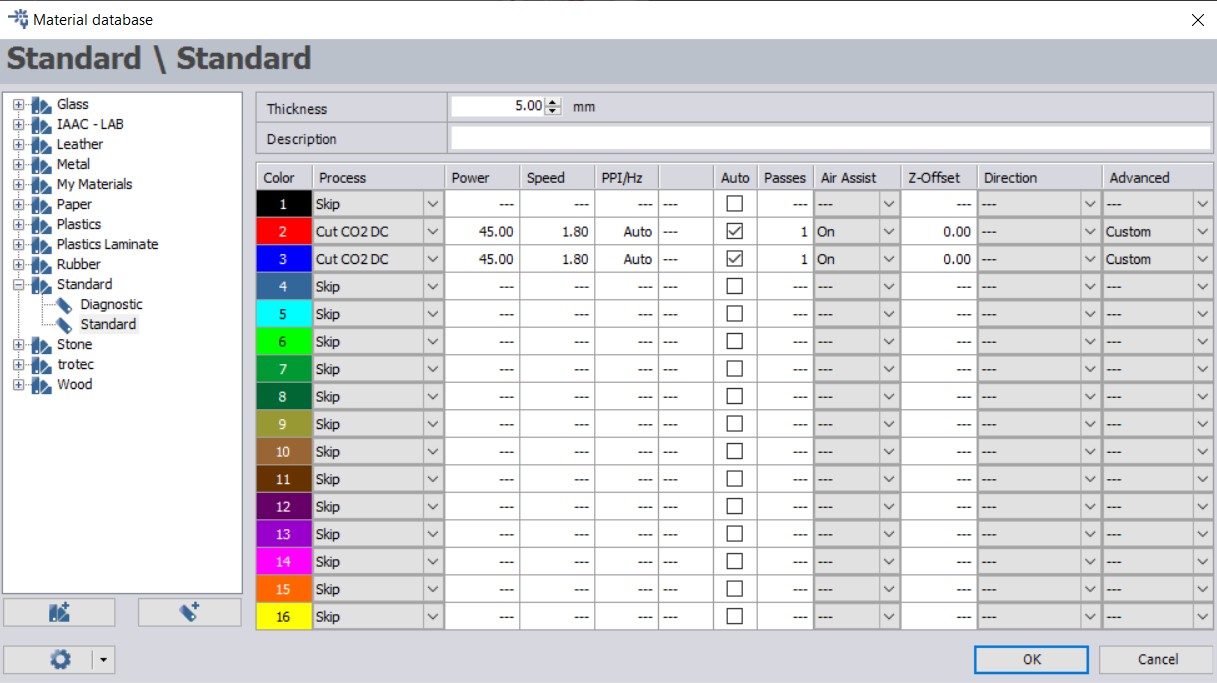 Material Settings