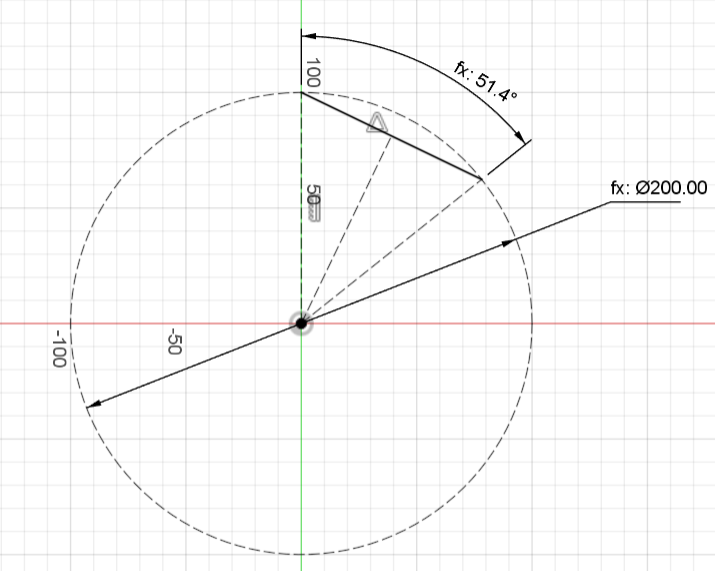 Side Line of Parametric Design Exercise on Fusion