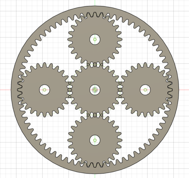 Ring, Planets, and Sun Gears