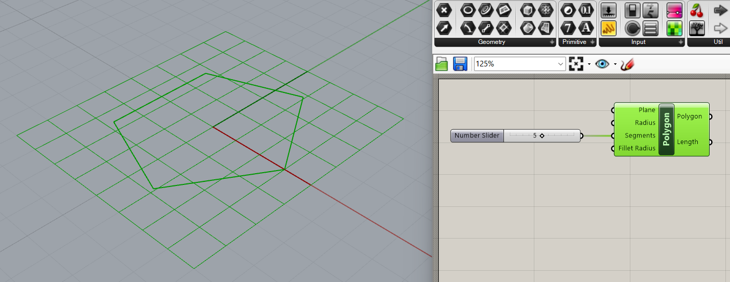 Polygon on Parametric Design Exercise on Grasshopper