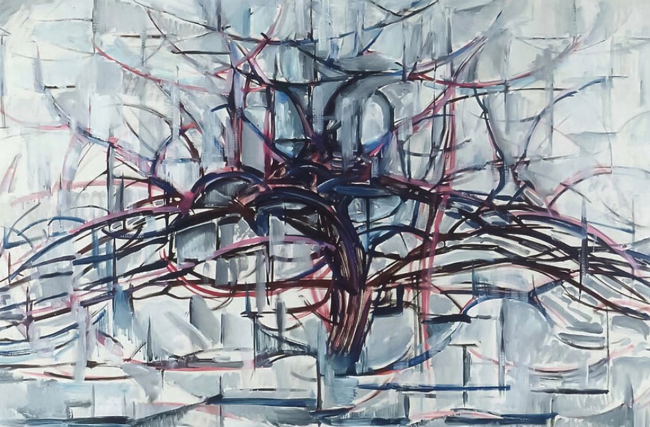 Mondrian Figurative To Abstract Tree