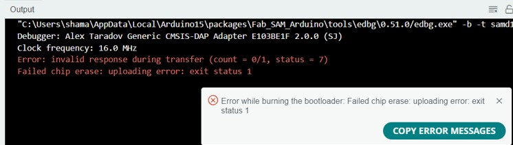 SWD Programmer Bootloading Setup