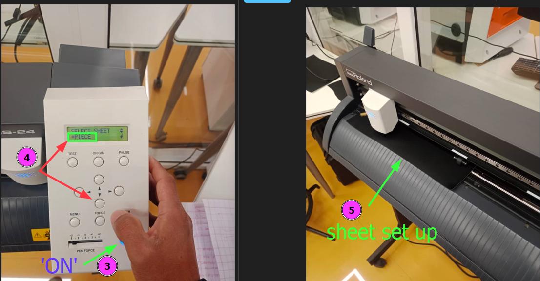 vinyl sheet select and calibrate image