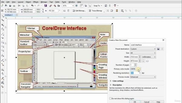 coreldraw interface