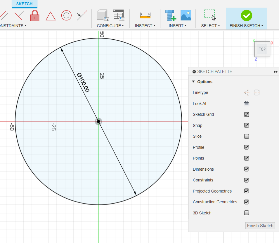 Fusion 360 Draw Circle