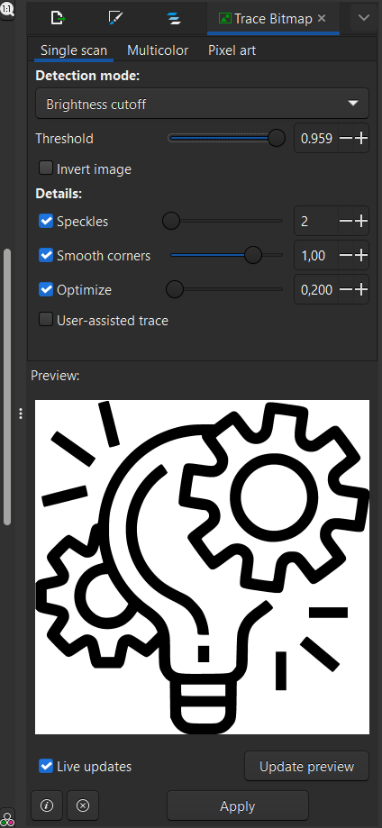 Inkscape Trace Bitmap