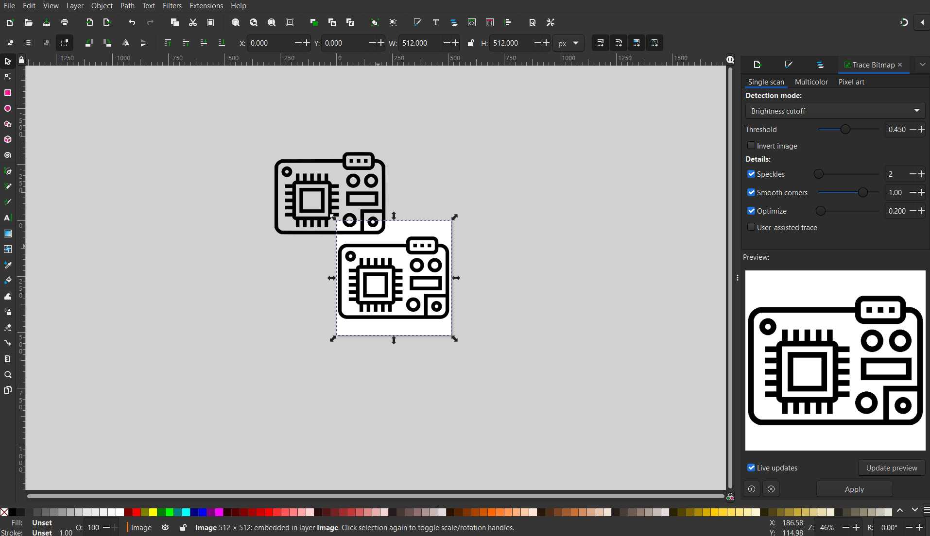 Removing Original Image